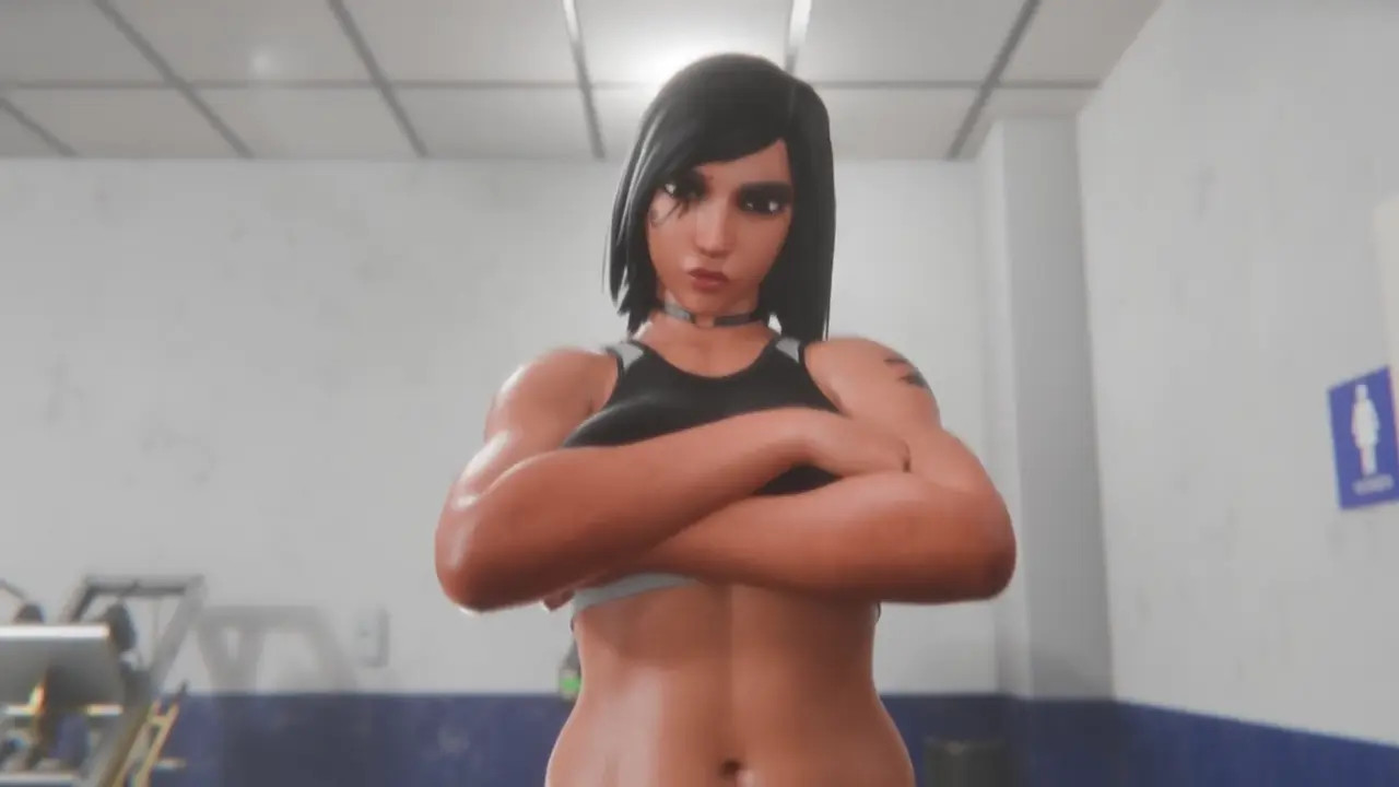 Working Out With Pharah (Black) [WaifuEnjoyer]