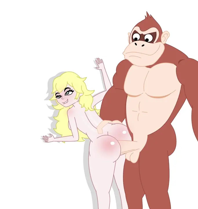Peach getting her peach smashed by donkey kong ( Longer Version )