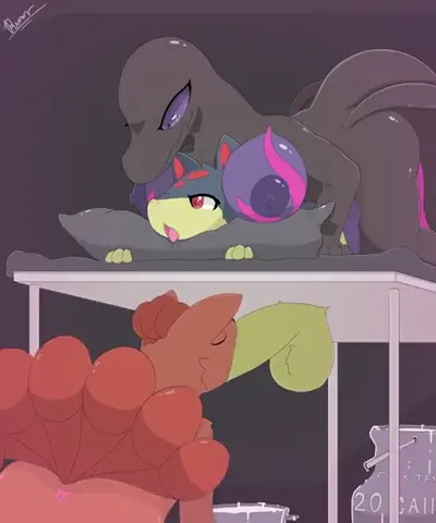 Quilava getting a blowjob