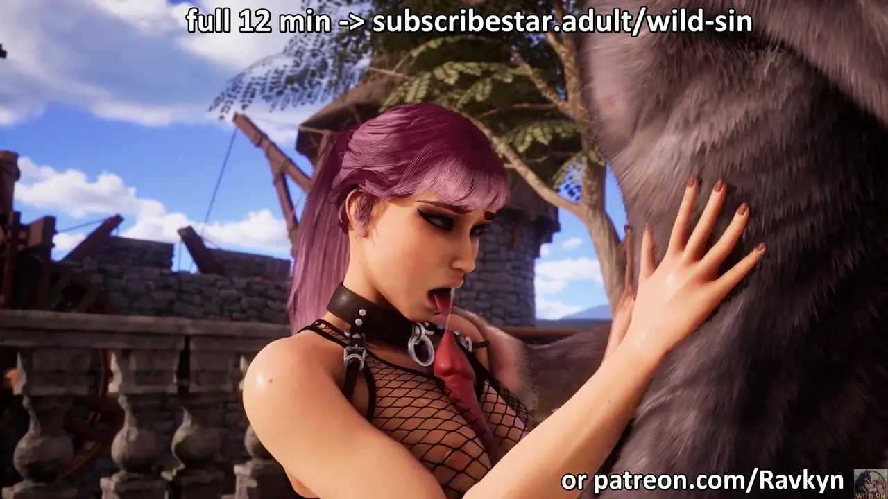 The Gray Werewolf on the Castle Terrace