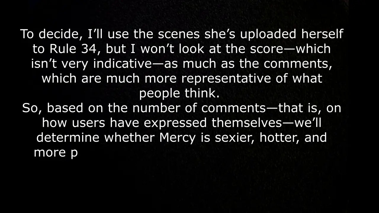 Waifu stats - Is Mercy a BBC slut?