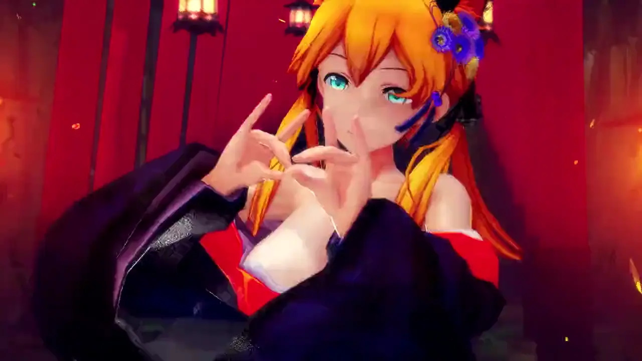 Shimakaze & Prinz - Kiss Kitsune [MMD R15] Hamselvish