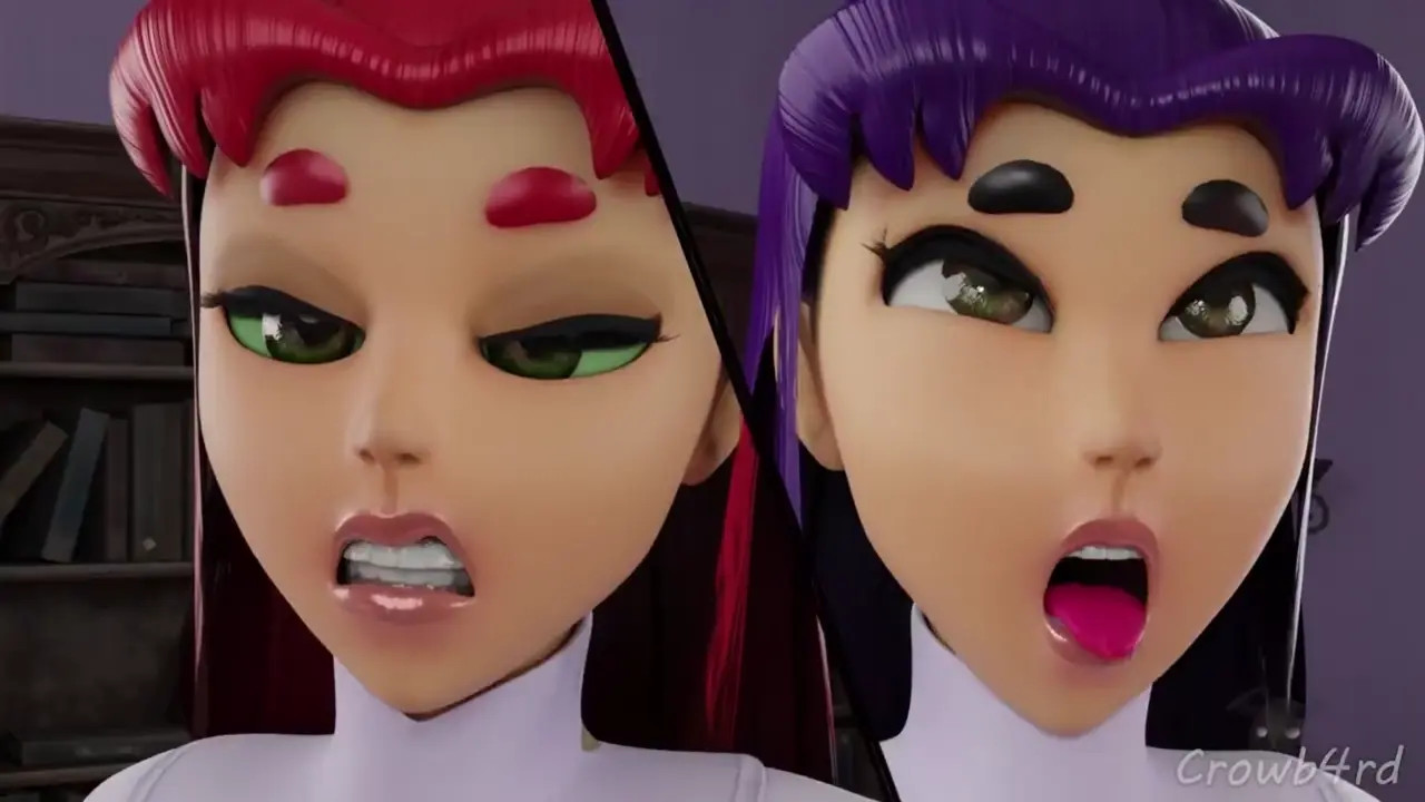 Raven fucked by a futanari