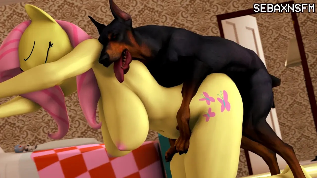 Fluttershy - Dog Play