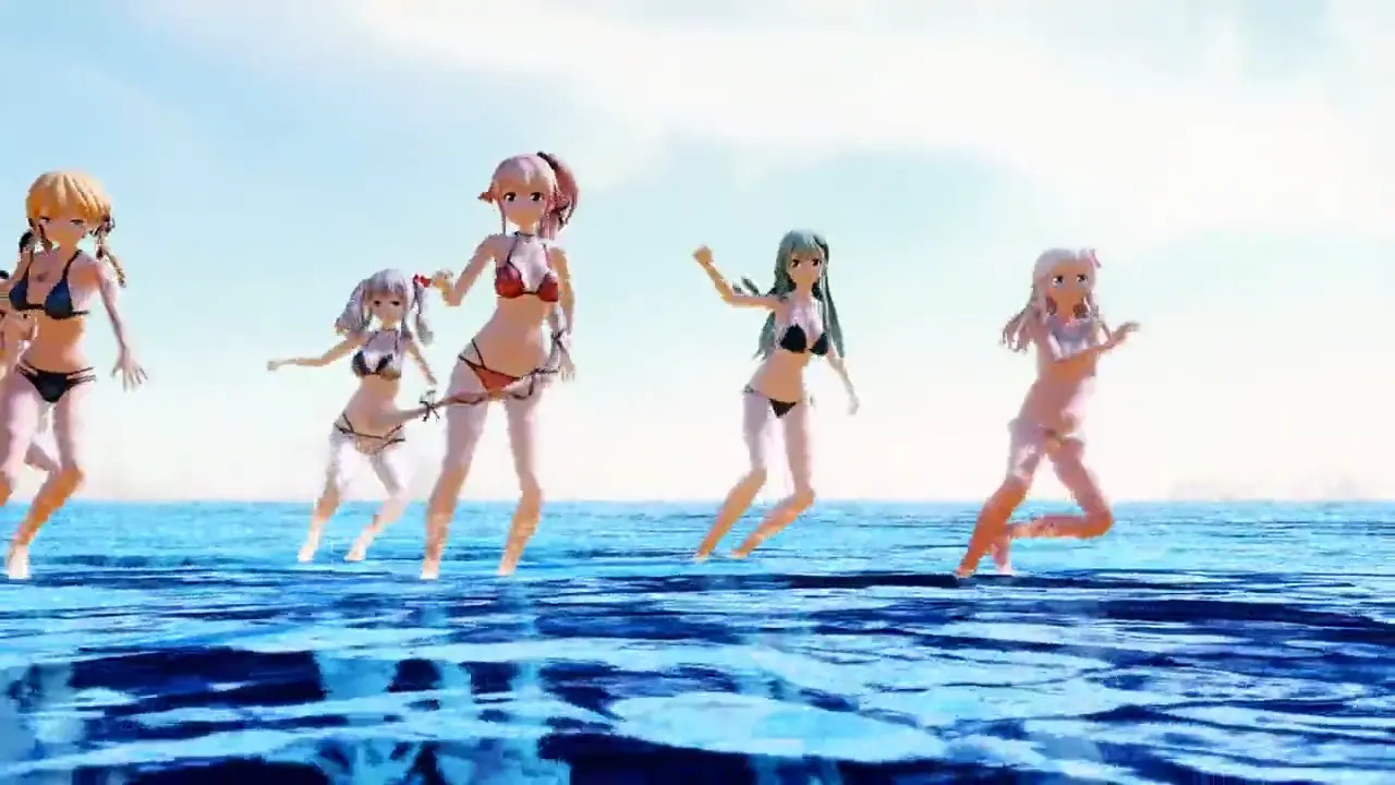 Shimakaze & Fleet Girls - Envy Cat Walk [MMD] Nimo