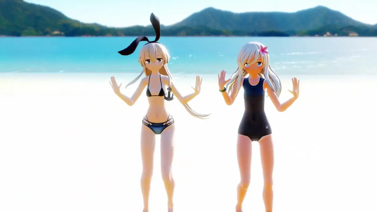 Shimakaze & Ro500 - Sekai wa Mada Hajimatte [MMD] Nimo