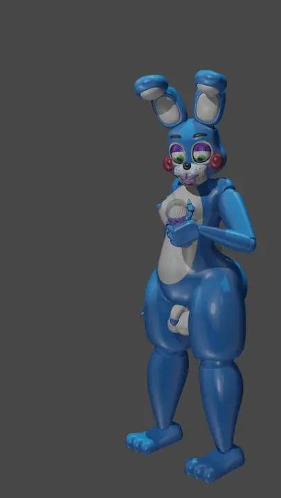 Toy Bonnie got the drink and his cock goes big