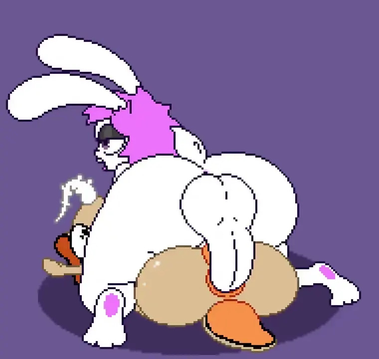 Bunny futanari girl gets a Huge CumLoad