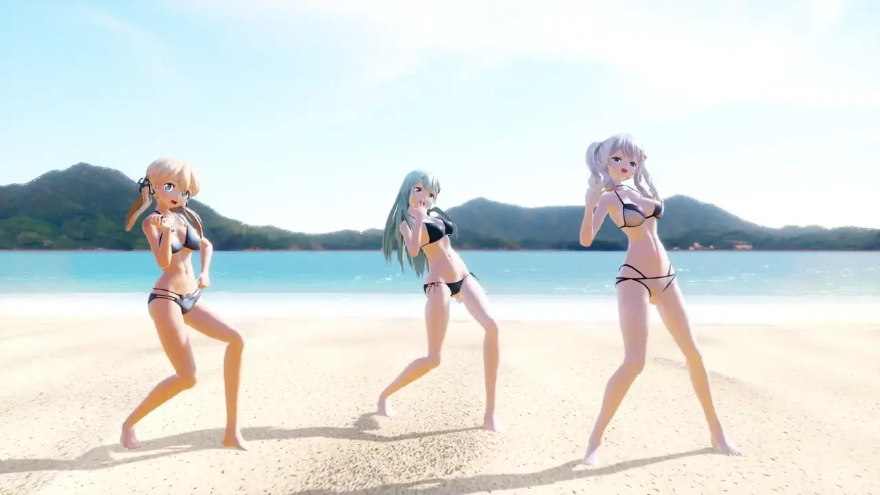 Fleet Girls & Shimakaze - Masked bitcH [MMD] Nimo