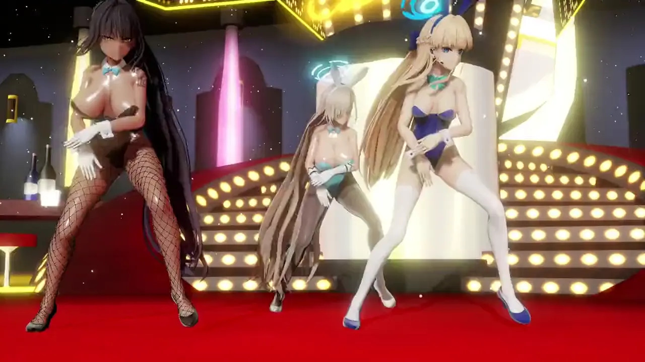 【MMDBlue-Archive】Asuna＆Karin＆Toki Bunny WAVE
