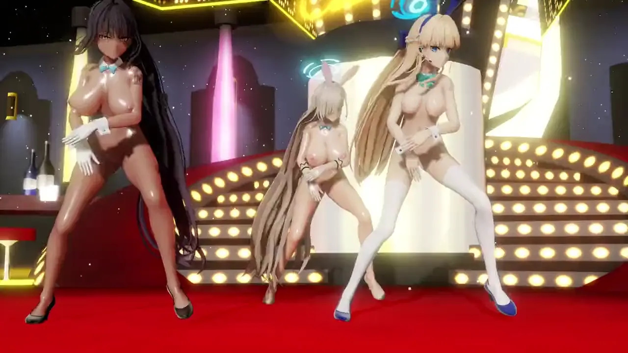 【MMDBlue-Archive】Asuna＆Karin＆Toki Bunny WAVE omake
