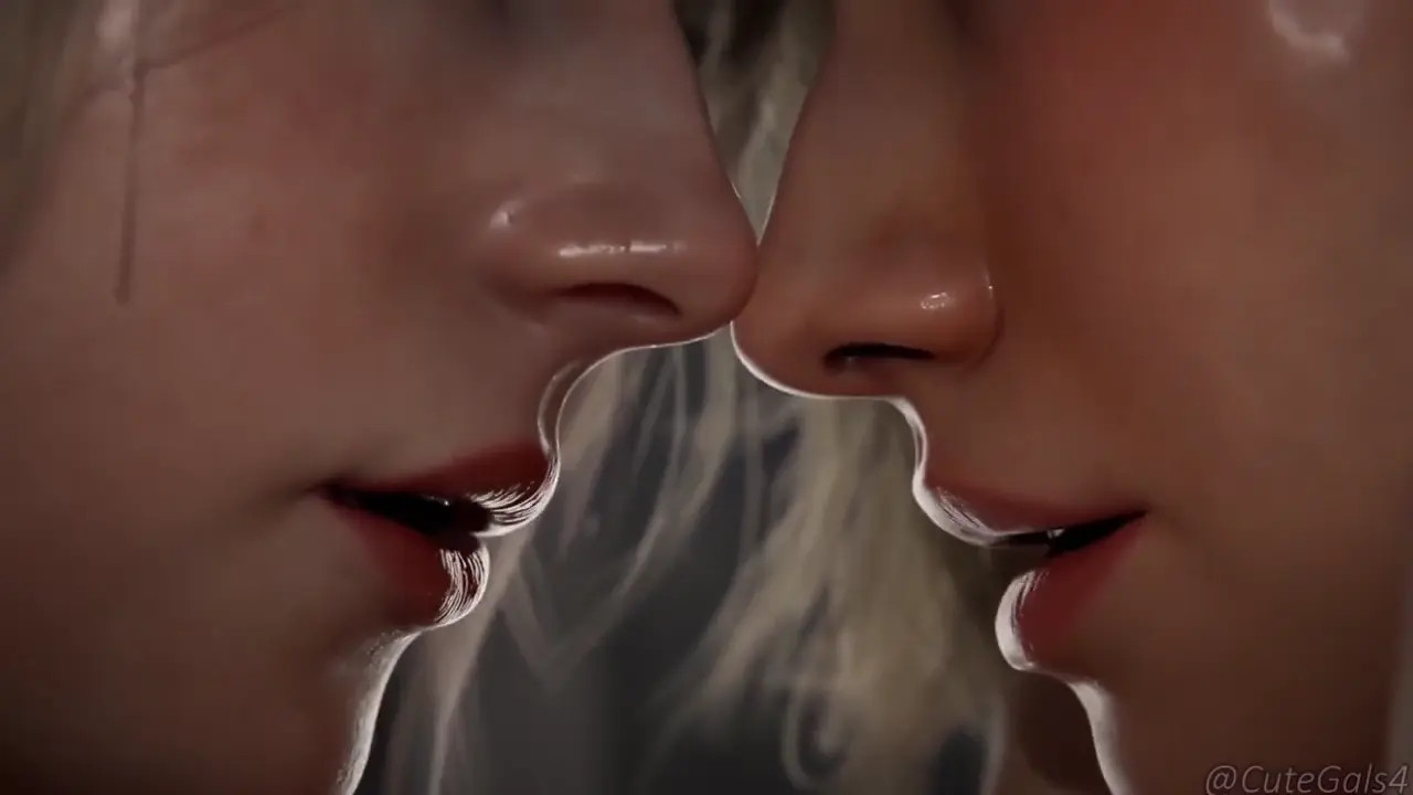 Grace x Ashley kissing
