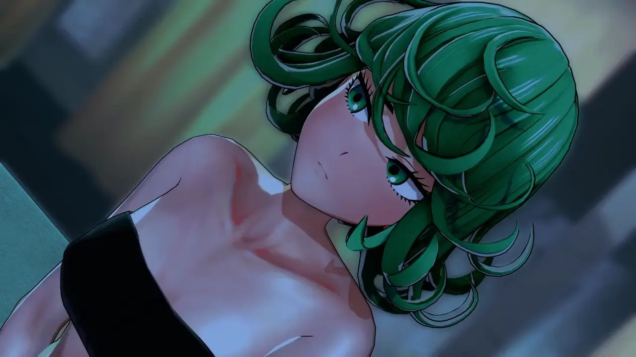 Tatsumaki eaten out mid-air [One Punch Man]