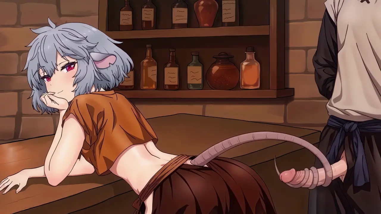 [Chasing Memories - A Monster Girl RPG] Mouse Girl Tailjob Scene