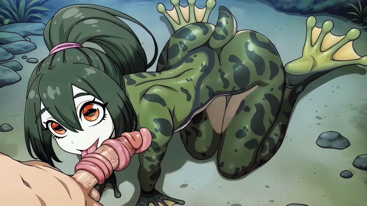 [Chasing Memories - A Monster Girl RPG] Frog Girl Tonguejob Scene