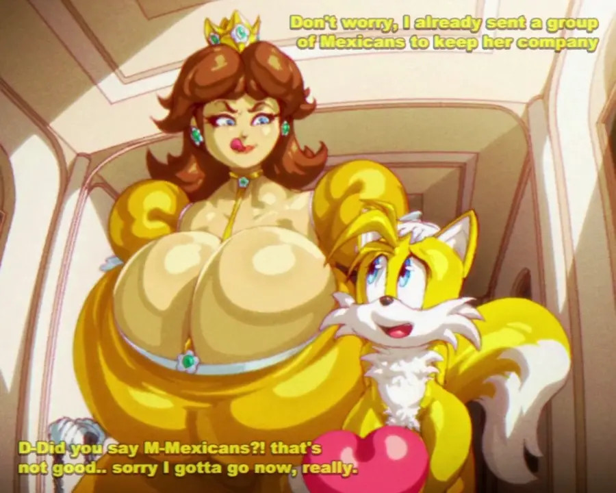 Daisy is about to NTR Tails with her Tight Mouth