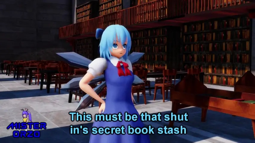 Cirno reads a book