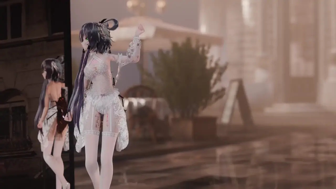 32【Insect】Luo Tianyi's Insect Sex Dance Front of Coffee Shop