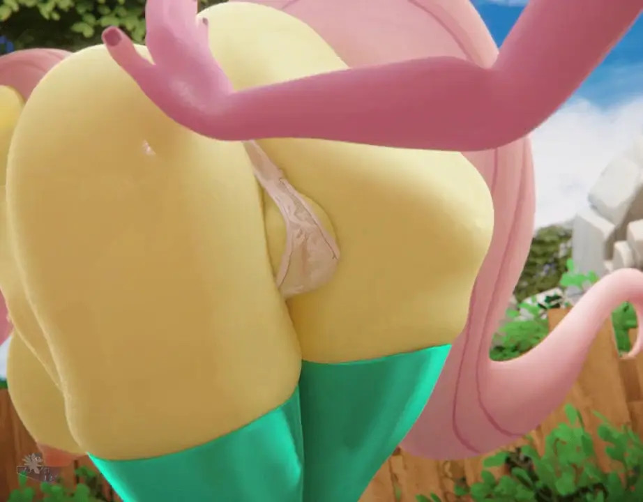 Fluttershy butt smack
