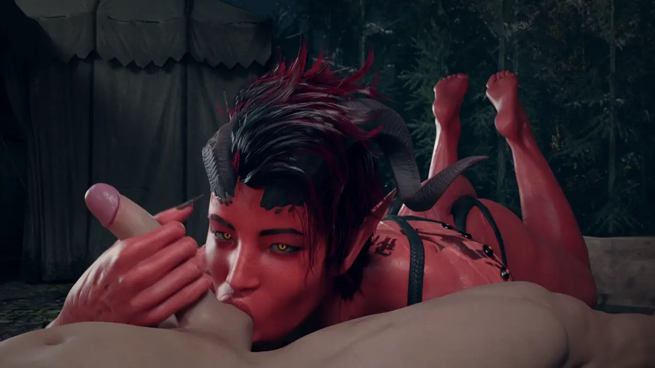 Karlach Sucking [NO WM][Underwear][4K60FPS]