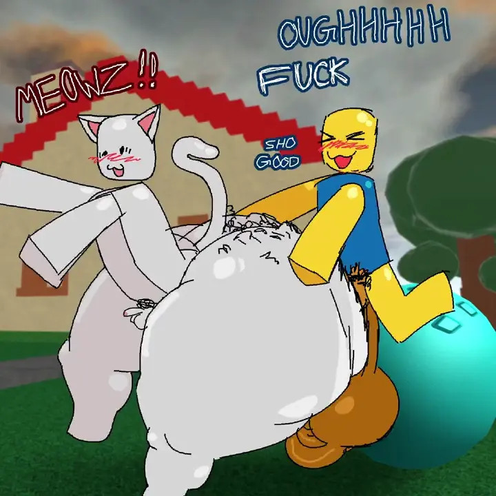 ROBLOX femboy cat fucked by noob