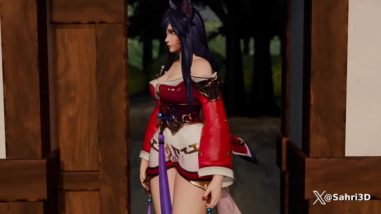 Ahri X Nasus Comission