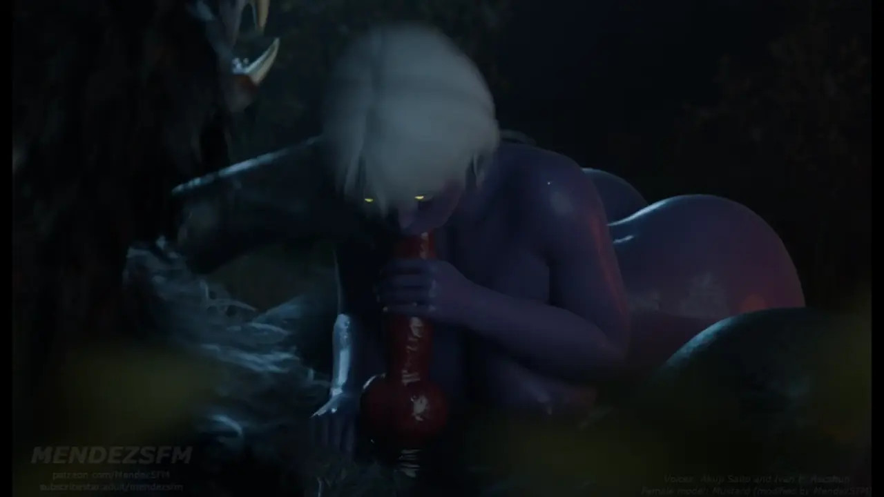 Dark Elf Nyssa pleasures and fucks werewolf [MendezSFM]