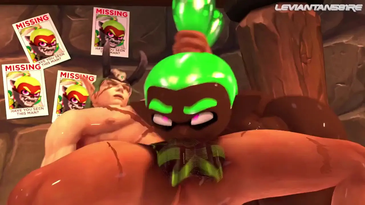 Dark elf asking Inkling Boy to fuck