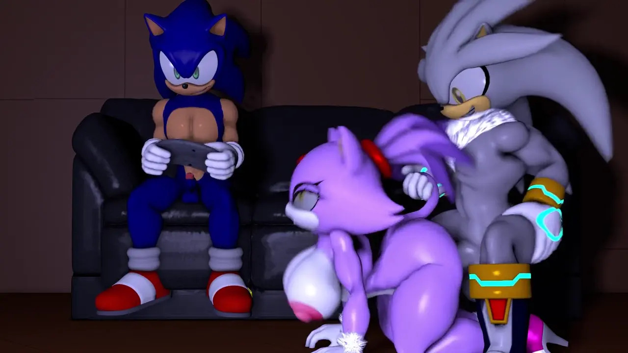 Blaze fucked by Silver in Sonic's House