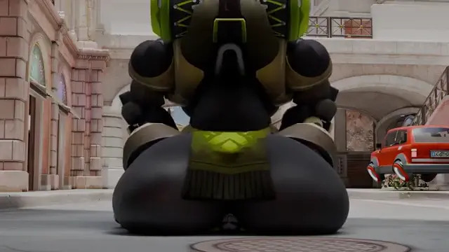 Orisa farting on Widowmaker
