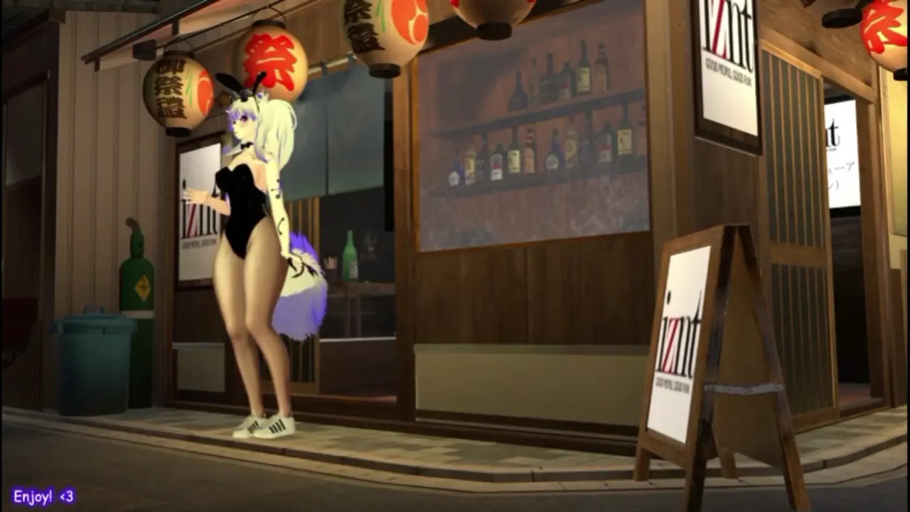Bunny waitress gets robbed and fucked in back alley~❤️
