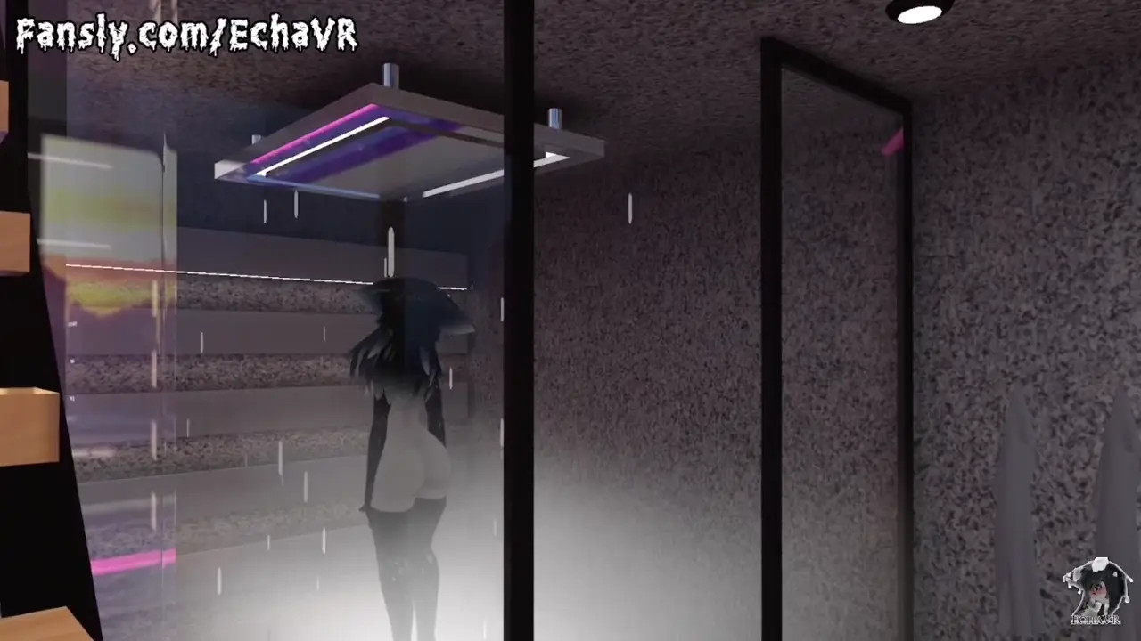 Goth girl catches you watching her in the shower and fucks you (VRChat JOI ASMR)