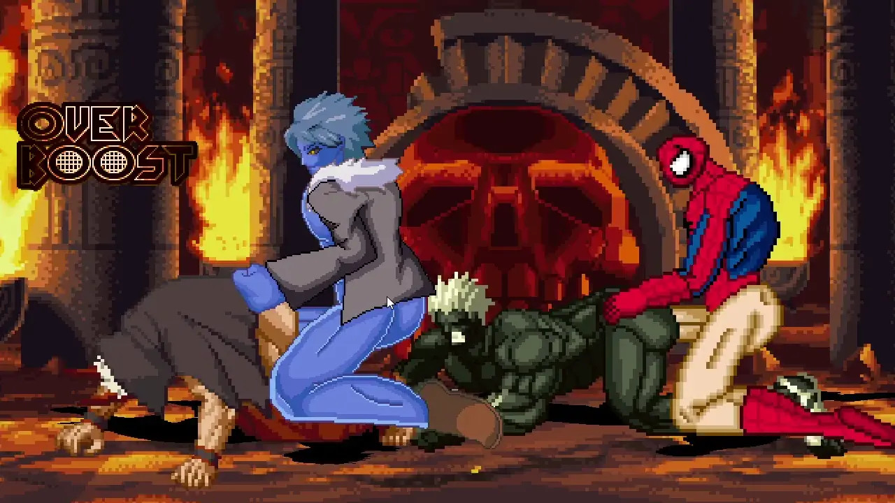 MUGEN Zephyr & Spiderman fucks Grant & Mukai