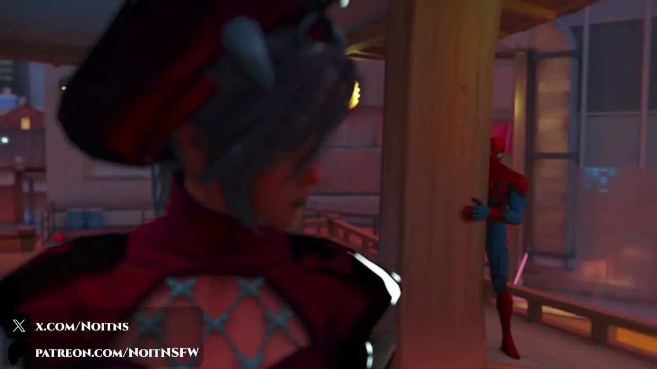 Psylocke Plays with Spiderman