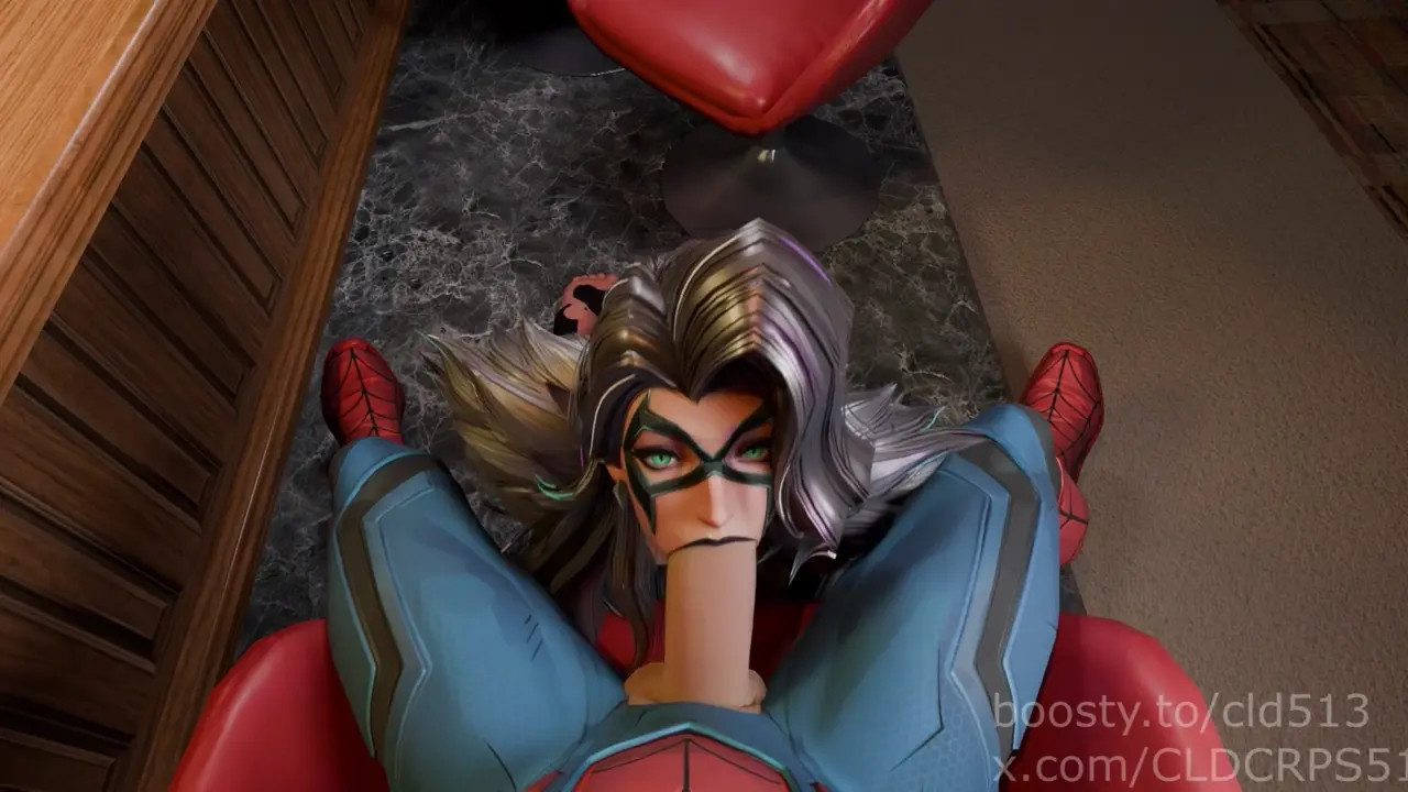 Black cat x Spider-man at the bar