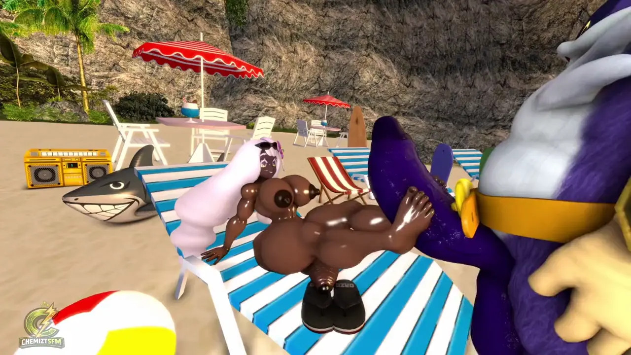 POV: you catch Jacinthe and Big the Cat getting freaky playing footsie on the beach.