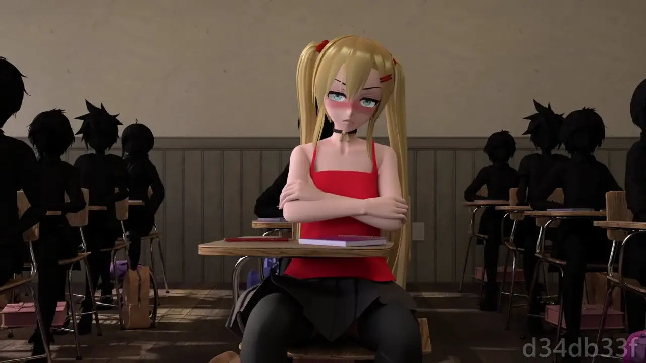 Punished school girl