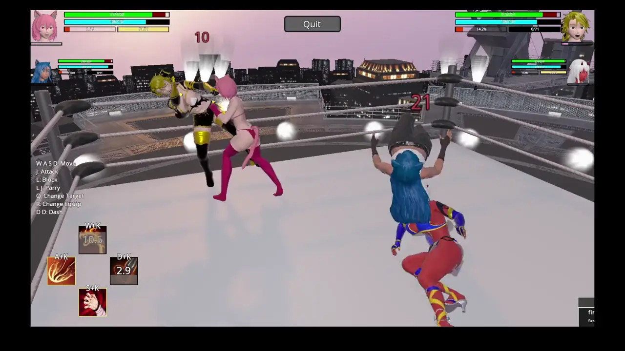 TEAM ARENA: Lucy and Lydia VS Kijo and Bumble (tag tournament semi finals)