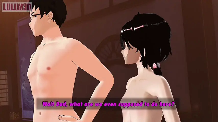 Femboy Seduces his Straight Brother in front of Dad in the Bathhouse [Full Viedo]