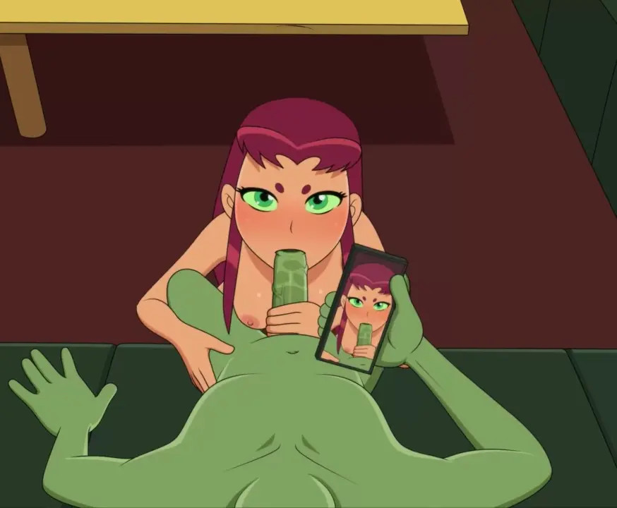 Starfire x Beast Boy blowjob