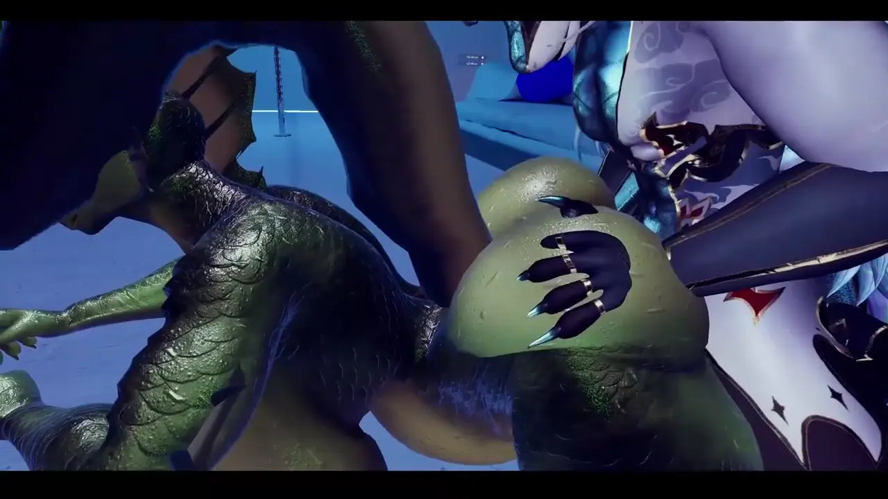 Straight Furry Creampie two Dragons