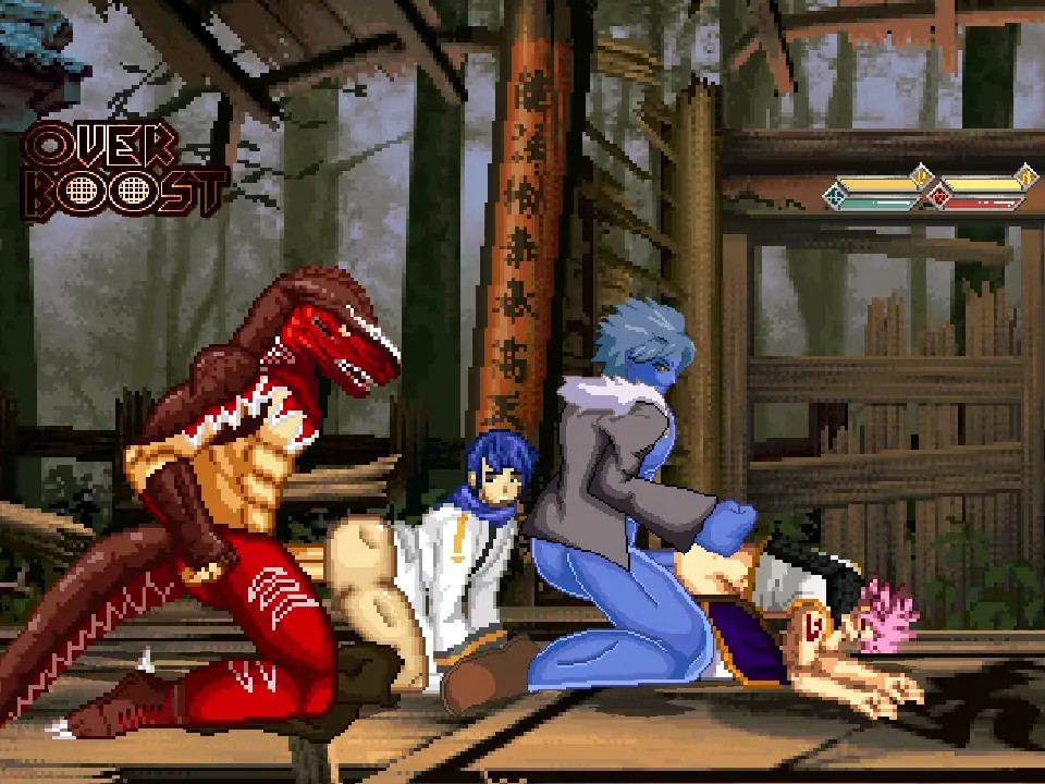 MUGEN Zephyr & King of Dinosaurs fucks Kaito & Natsu Dragneel