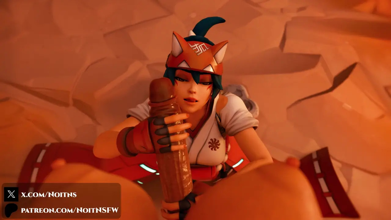 Kiriko gives Ashe a Handjob