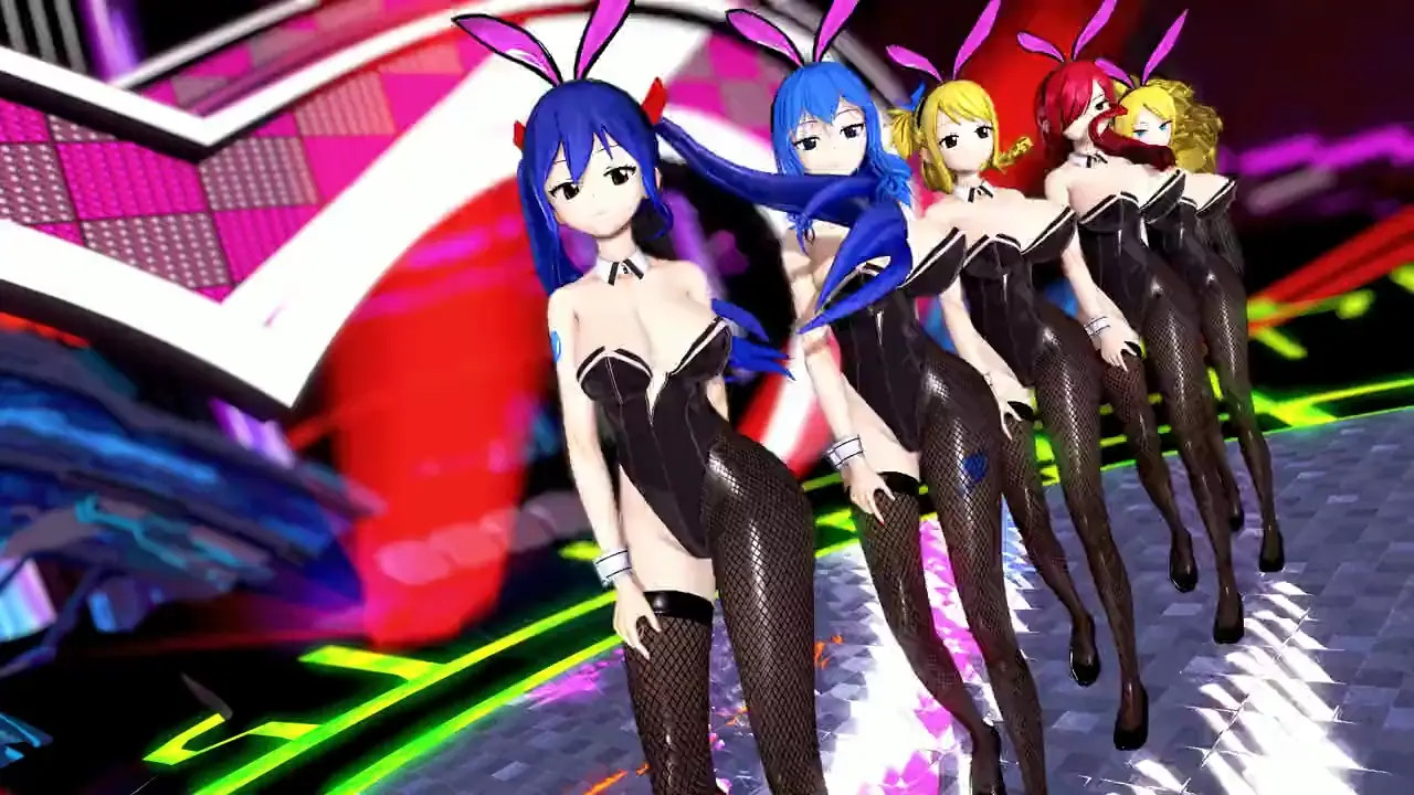 Lucy x Julia x Erza x Jenny x Wendy - Hot pink