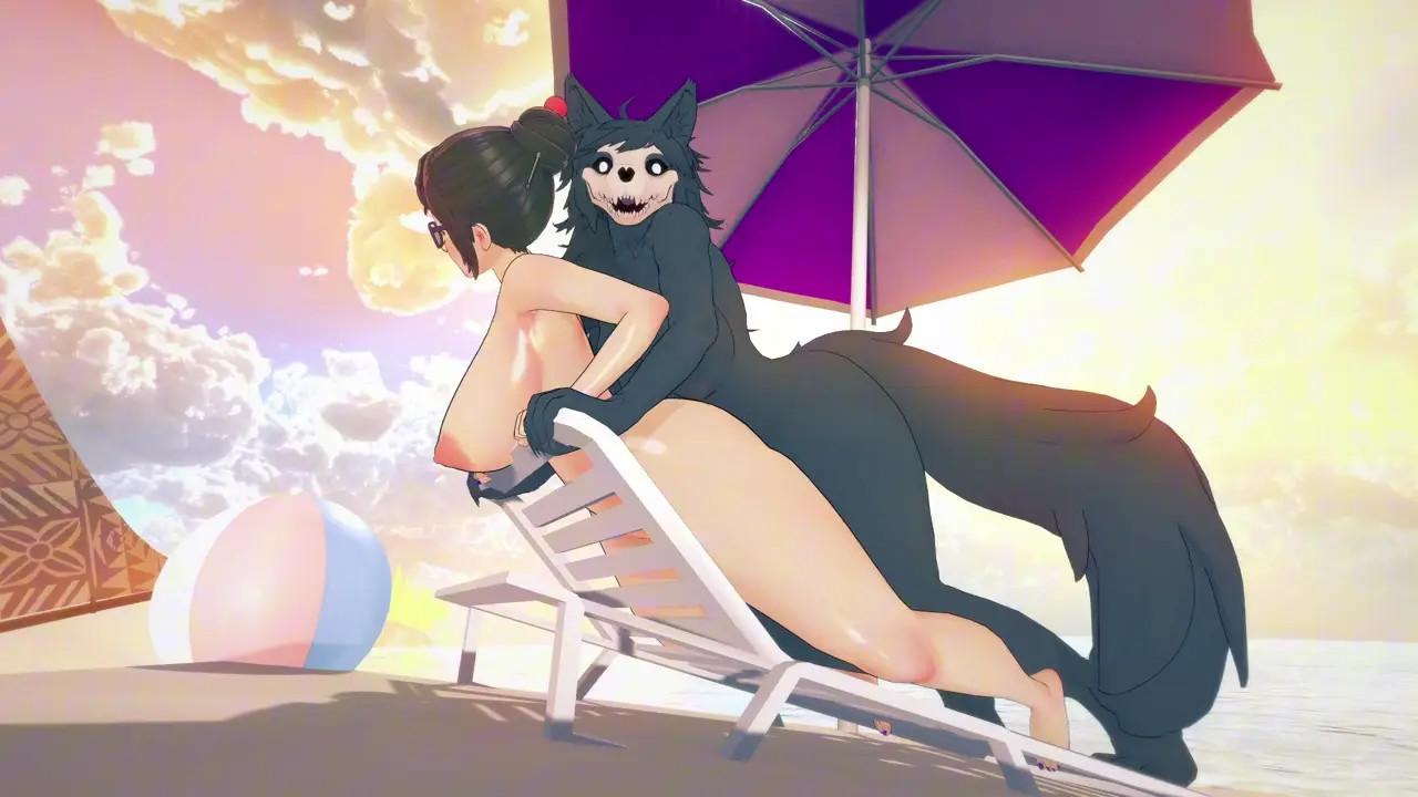 Mei And SCP-1471 on beach