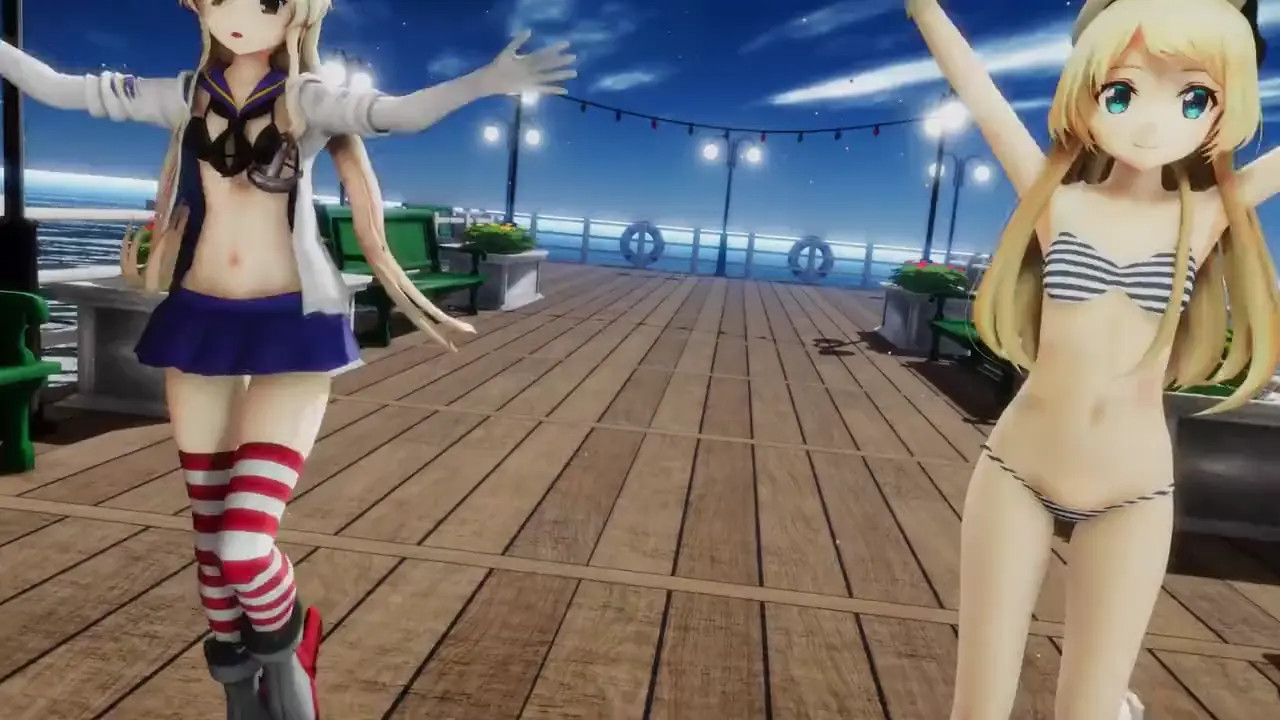 Shimakaze & Jervis - Viva Happy [MMD R18] win123wwe