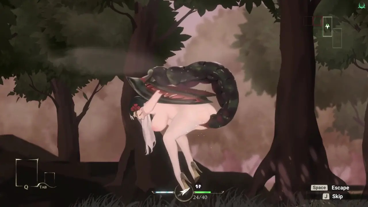 monster dragonfly fuck a girl in a wood