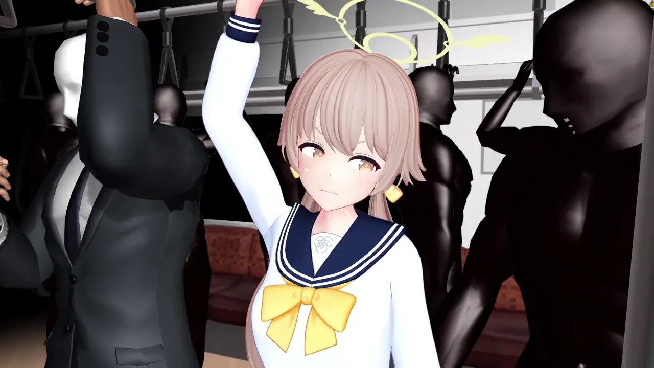 Hifumi having sex in a train