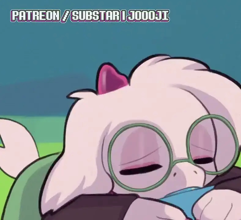 Ralsei healing Kris with sucking their cock