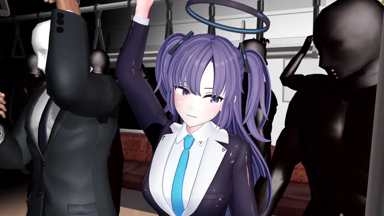 Yuuka having sex in a train